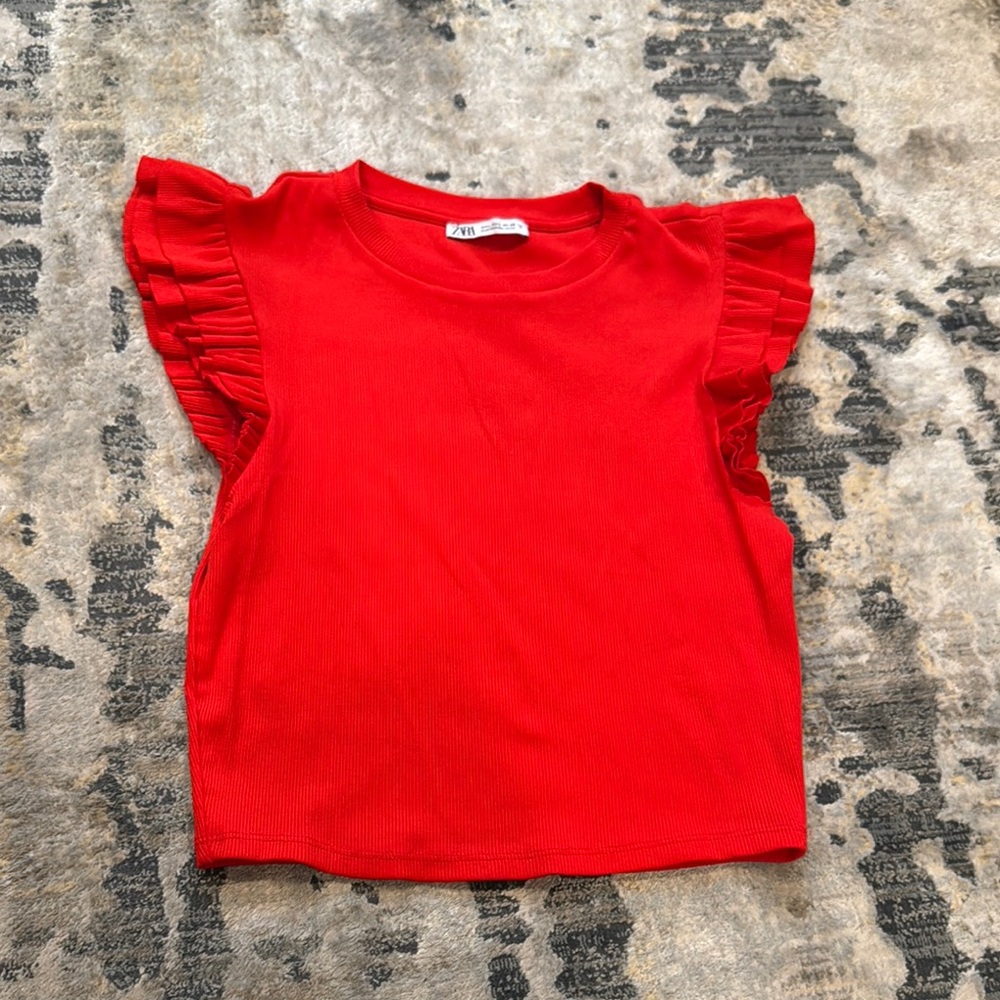 Zara Red Crop Top